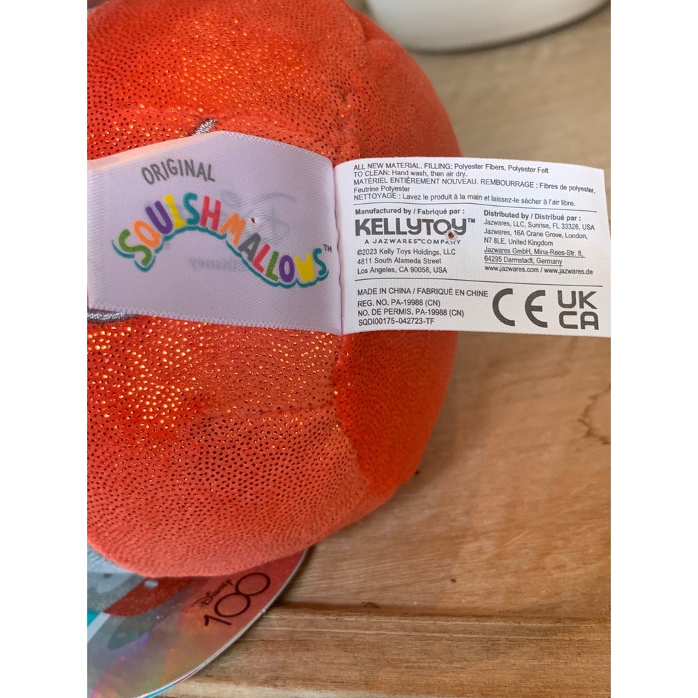 Disney 100‎ Mickey Mouse Squishmallow Silver Red Metallic Plush Kellytoy - Picture 10 of 11